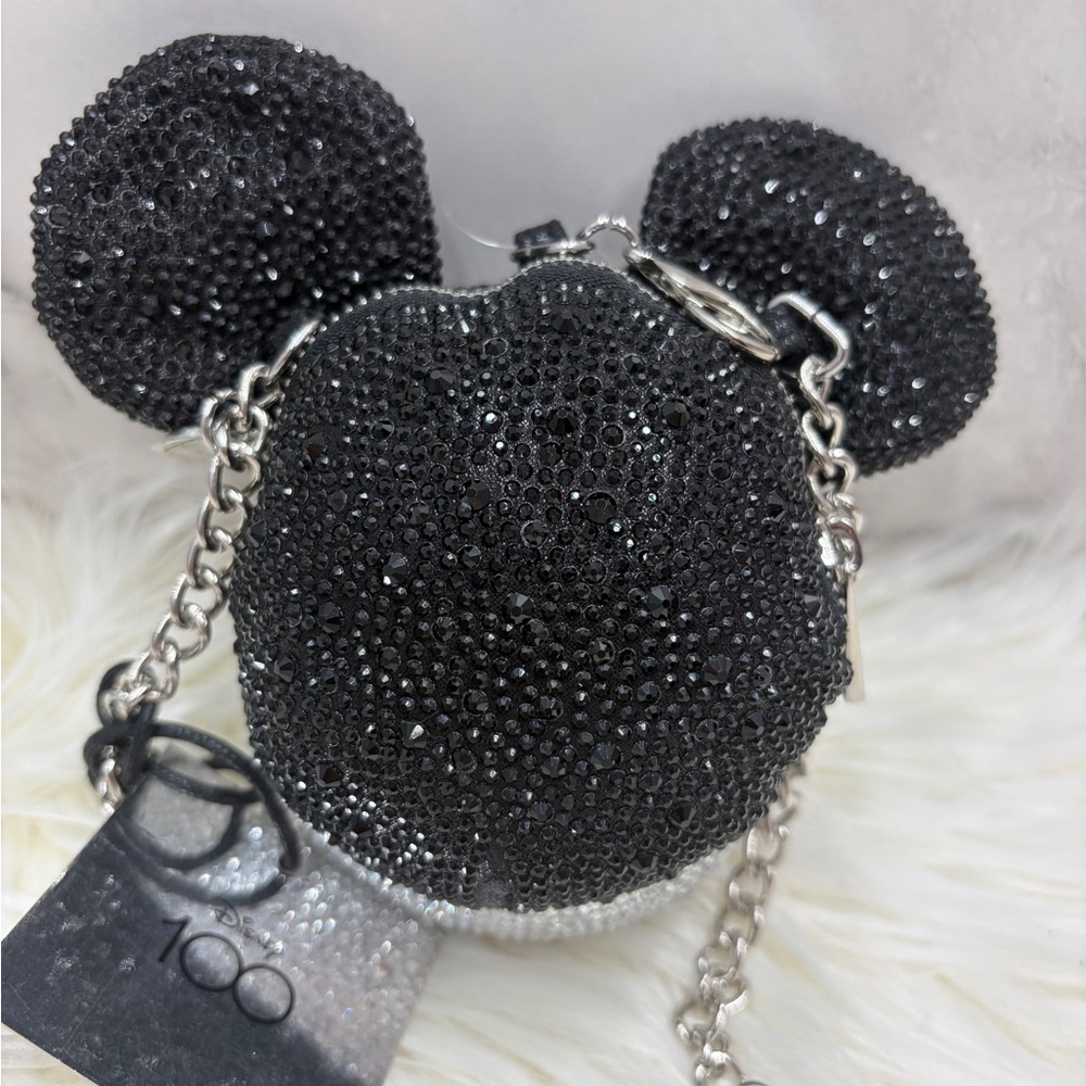 Aldo x Disney Black & Silver Crystal Mickey Crossbody Bag - Picture 4 of 8